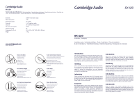 Cambridge Audio SX-120 - Technical Specificationss 